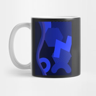 Blue Graphic Art Mug